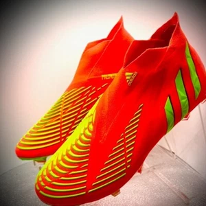 Adidas Predator Edge+ FG  Soccer Cleats Solar Red Green GW1039 Men’s Size 9 - Picture 1 of 8