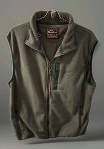 Drake Waterfowl Systems Men's Fleece Vest Size Medium Color Olive Drab Used  - Picture 1 of 8