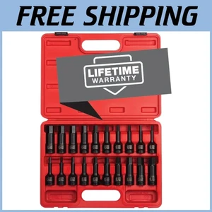 Sunex Cr-Mo Set di Avvitatori Esagonali a Impatto in Acciaio, 20 Pezzi - Foto 1 di 8