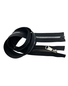 Cerniera Plastica Pressofusa Lucida N°5 Divisibile 80 cm 1 Cursore in Metallo CL - Foto 1 di 7