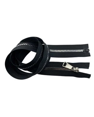 Cerniera Plastica Pressofusa Lucida N°5 Divisibile 80 cm 1 Cursore in Metallo CL - Immagine 1 di 4