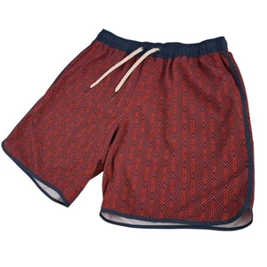 Fair Harbor The Anchor Shorts Herren Large rot blau gefüttert aktiv Schwimmen geometrisch - Bild 1 von 16