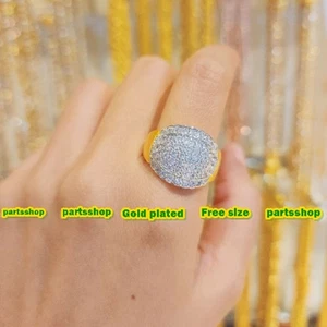 Ring Gold Micron Colors Gem Jewelry Women Talisman Thai Amulet Free size Type 1 - Picture 1 of 1