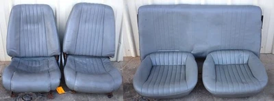 🔥1991 Firebird Gray Leather Front & Rear Seats Deleted Headrests Needs Tracks Foto 1 de 4