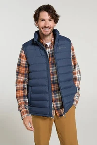 Mountain Warehouse Mens Gilet Water Resistant Fur Lined Padded Outdoor Jacket - Picture 1 of 35
