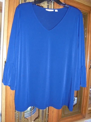 Susan Graver dark blue tunic top size L - Image 1 of 4