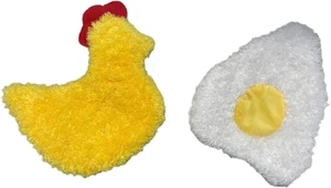 Chicken and Egg Crinkle Squeaker Pack Fun Durable Interactive Fetch Toys for Pup - Picture 1 of 12