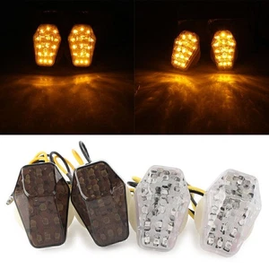 2x Smoke LED Turn singal light For Suzuki GSXR650 700 2001-2005 GSXR1000 01-04 - Picture 1 of 11