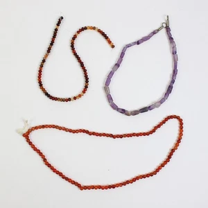 Menge Karneol und Amethyst Quarz Perlen 6 mm bis 12 mm Zum Selbermachen Basteln - Bild 1 von 5