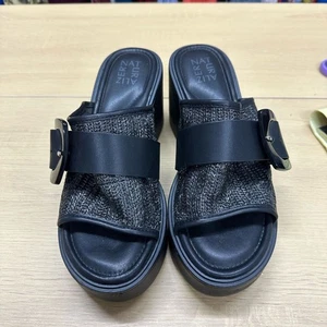 Naturalizer Clara2 Black Platform Slides Size 9.5 NWOT - Picture 1 of 10