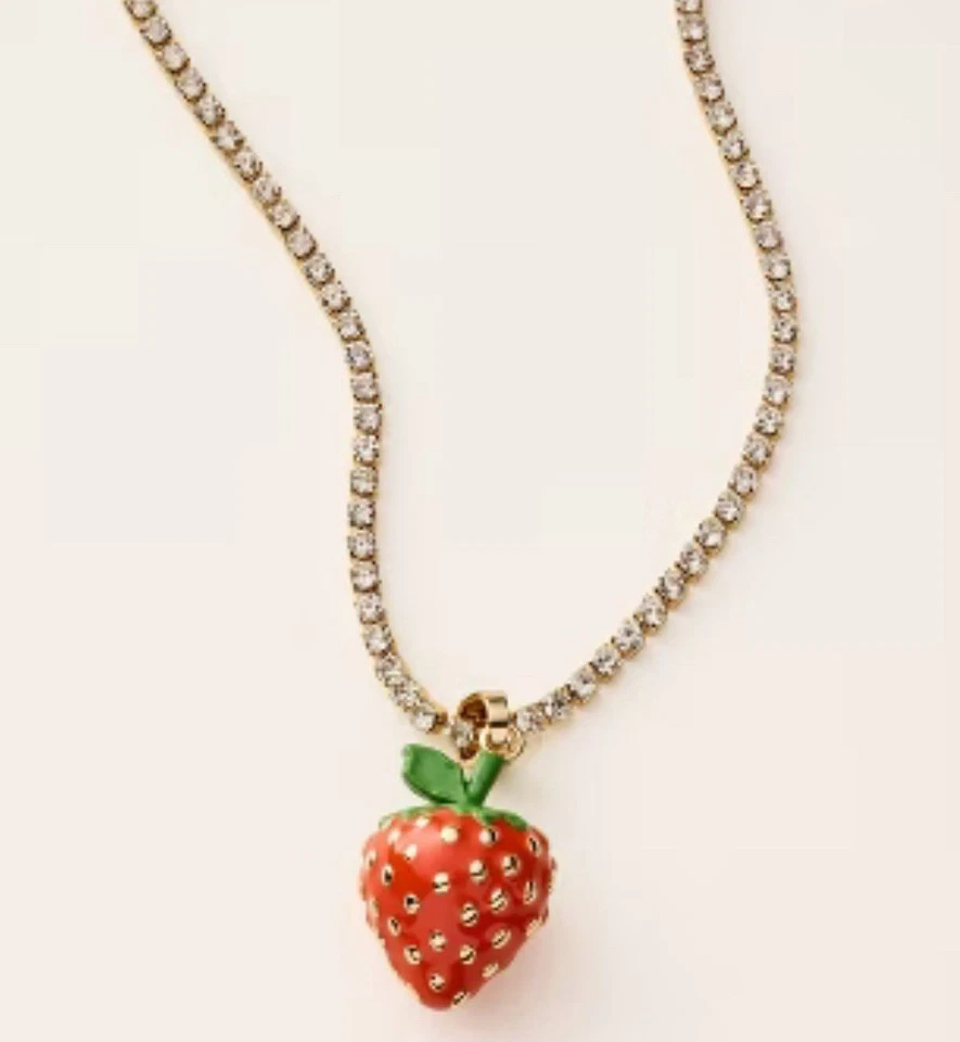 Collar Tenis Kate Spade X Target - Nuevo Con Etiquetas Fresa Dije - Edición Limitada Foto 1 de 1