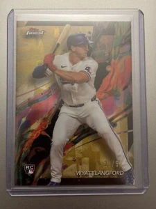 Wyatt Langford 2024 Topps Finest #97 Gold Refactor Rookie (RC) /50 - Bild 1 von 5