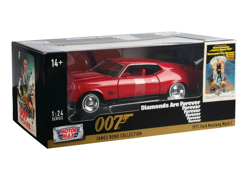 MOTORMAX JAMES BOND 007 DIAMONDS ARE FOREVER 1971 FORD MUSTANG MACH 1 1/24 79851