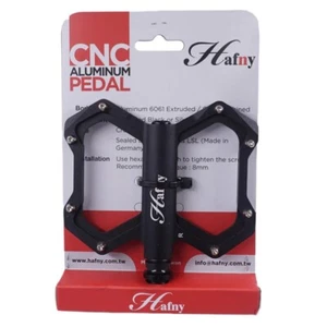 BMX Mountain bike Hafny Aluminum Alloy Flat Platform Bicycle Pedal 9/16 Black - Picture 1 of 3