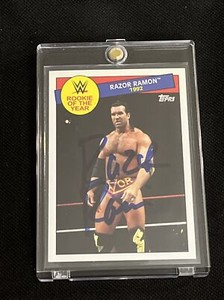 RAZOR RAMON 2015 TOPPS HERITAGE WWE SIGNED AUTOGRAPHED CARD JSA CERTIFIED