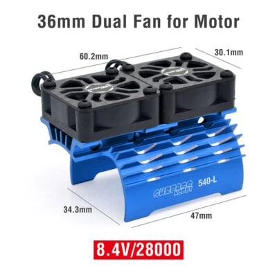 SURPASS RC Motor Cooling Fan Heatsink for RC Car 1/8 1/10 380 390 540 550 Motor - Image 1 of 4
