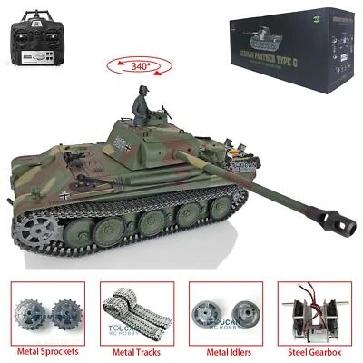 Henglong 1/16 Scale 7.0 Upgraded German Panther G RTR RC Tank 3879 Metal Tracks - Image 1 of 4