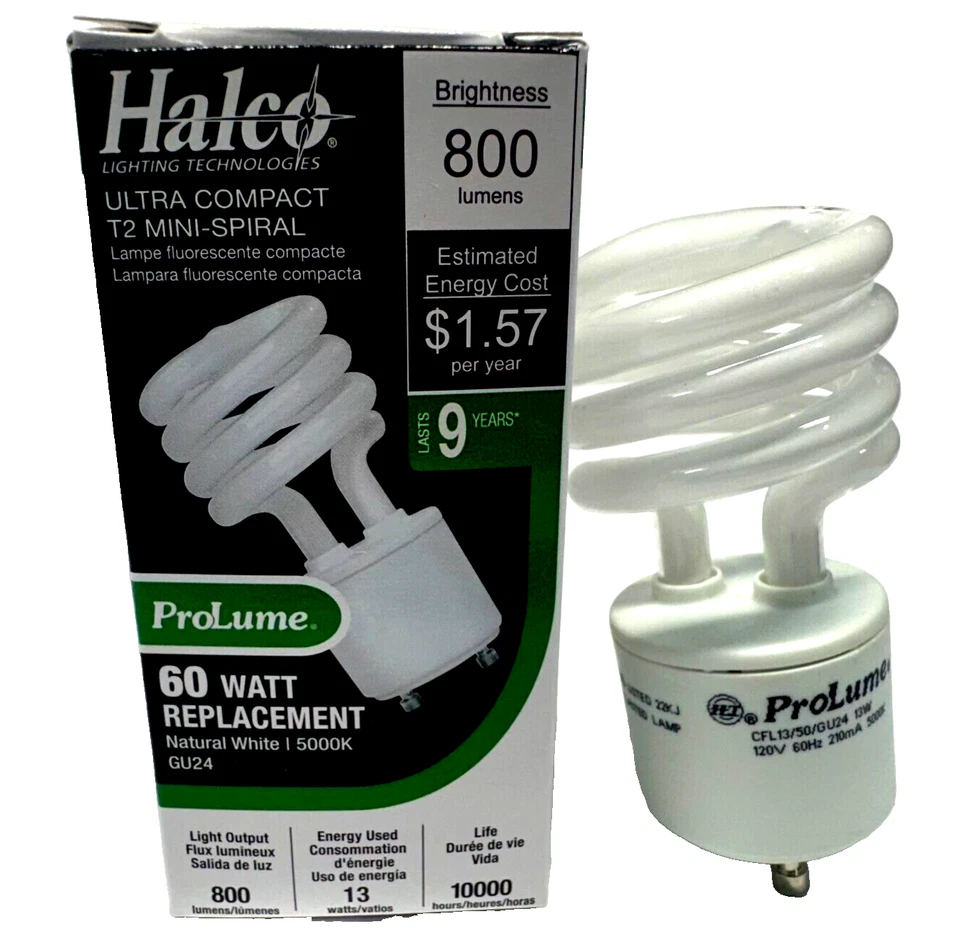 Halco Compact Fluorescent Light Bulb 13W 120V - Image 1 of 1