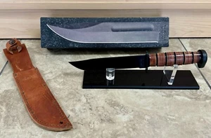 NOS Ka-Bar Bowie Dog's Head Utility Fixed Blade Knife 1317 - Picture 1 of 12