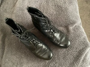 Tamaris „PureRelax“ Leder-Stiefeletten, Schnürboots, schwarz, Gr. 39, neuwertig - Bild 1 von 3