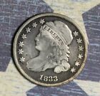 1833 CAPPED BUST SILVER DIME COLLECTOR COIN. SHIPS FREE