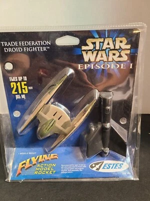Star Wars Episode 1 Trade Federation Droid Fighter Flying Model Rocket Este 1833 - Image 1 of 4