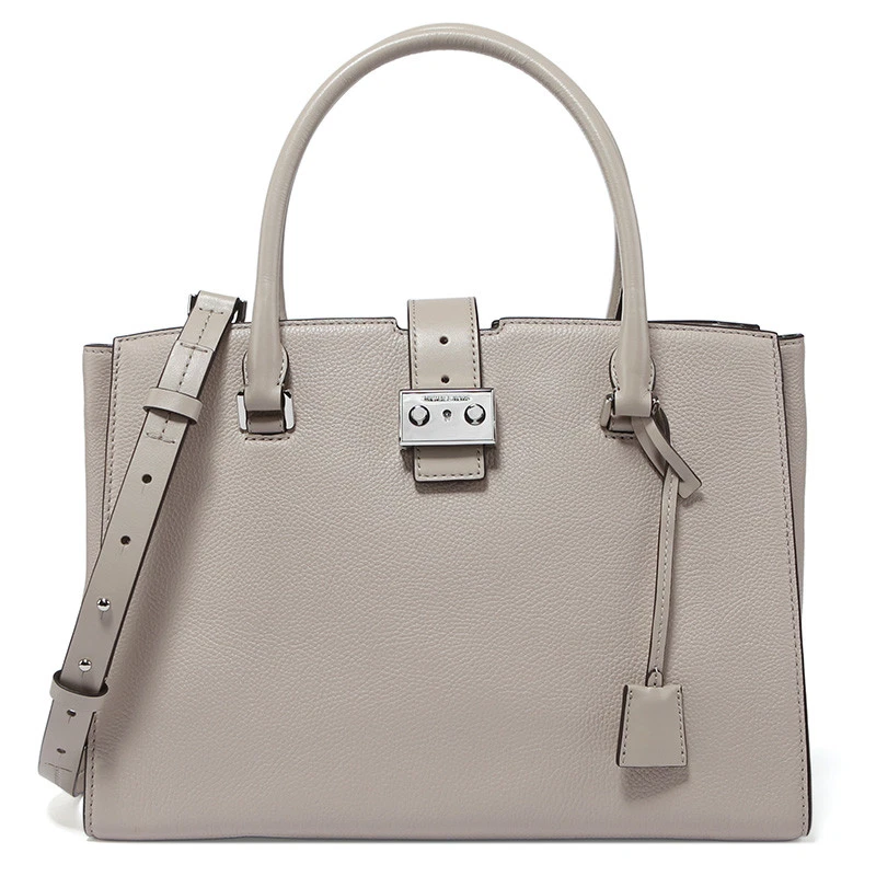 Michael Kors Bond Large Leather Satchel 30s7sb6s3l in Cement