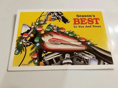 HARLEY DAVIDSON CHRISTMAS CARDS #X438 SEASON'S BEST (10) - Image 1 of 3