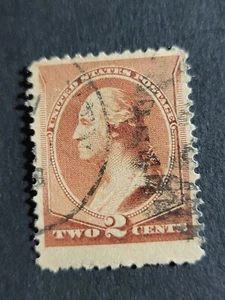 US Continental Bank Note 2c Brown George Washington Used -#4829 - Picture 1 of 2