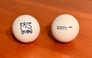 Two (2) Bank of America Merrill Lynch Banking Finance Titleist Logo Golf Balls - Picture 1 of 3