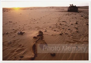 Der tote Soldat und der Panzer, Tschad, 1987 - Original Kriegsfoto von José Nicolas - Bild 1 von 3
