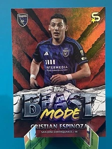 2024 Topps MLS Cristian Espinoza Beast Mode Insert Card San Jose Earthquakes - Picture 1 of 2