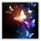 2 x Square Stickers 10 cm - Bright Glowing Butterfly Fun Cool Gift #2416