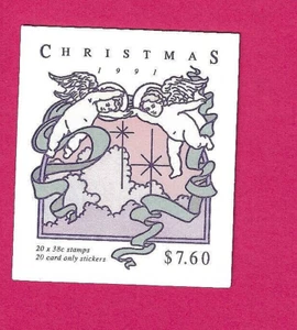 AUSTRALIA 1991 - NAVIDAD - FOLLETO DE SELLOS DOBLADOS $7,60 Completo MNH - Imagen 1 de 2