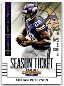 2014 Panini Contenders Adrian Peterson Minnesota Vikings #100