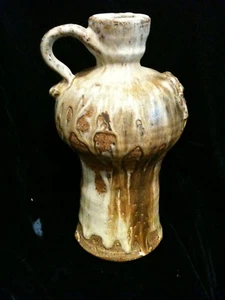 Vintage signierte Studiokeramik Kanne Vase mit Gesicht Snider " X " Hackmarke Keramik - Bild 1 von 12