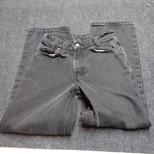 Vintage Levi 550 Jeans Boys Regular 11 Relaxed Fit Red Tab 90s Black - Picture 1 of 11