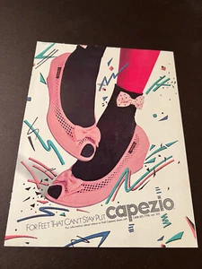 1984 VINTAGE 8X11 PRINT Ad FOR PINK CAPEZIO SHOES "FOR FEET THAT CANT SIT STILL" - Picture 1 of 1
