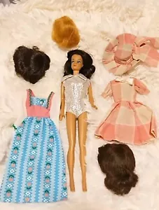 Midge Fashion Queen Barbie W/4 Wigs 3 Outfits Barbie Or Clone Homemade - Picture 1 of 24