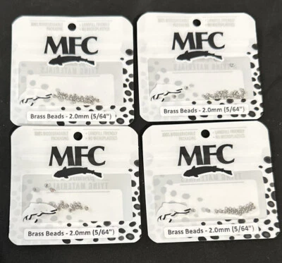 CUENTAS DE LATÓN DE PLATA PREMIUM material de atado de pesca con mosca MFC -100 Foto 1 de 3