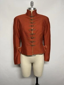 Vtg Christian Dior By John Galliano SS1999 Orange Silk Quipao Jacket FR42 US10 - Picture 1 of 14