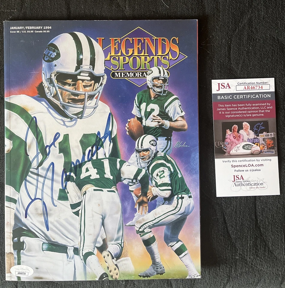 Joe Namath JSA Cert Signed  1994 Legends Magazine Autograph - Image 1 of 1