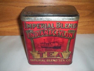 Imperial Blend Indian Ceylon Tea Tin Can Hamilton Brantford Woodstock London Ont - Picture 1 of 12