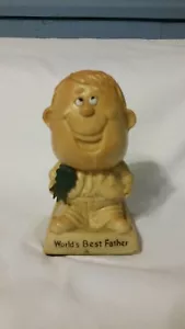 Worlds Greatest Father - Vintage Russ Berrie 70er Jahre Kunststoff Figur - Bild 1 von 3