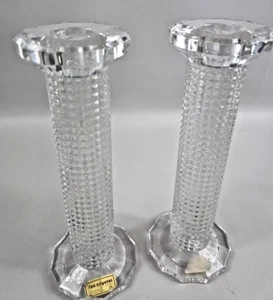 Par de candelabros de cristal de plomo de 7,5" de cristal de posada Tapper austria - Imagen 1 de 5