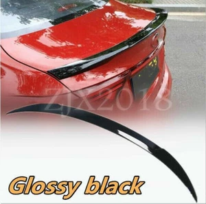 Gloss black Rear Trunk Spoiler Boot Lip Wing 1pc For 2019-2020 2021 Kia Forte GT - Picture 1 of 8