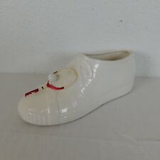 Tennis Shoe Planter White Napco Ware Racket & Ball 8793 Ceramic Vtg 1960s Japan