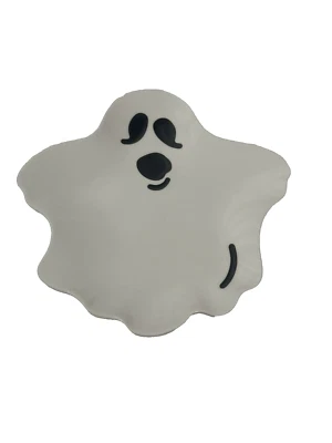 NEW HALLOWEEN APPERTIZER PLATE plastic 7X6.8 inches GHOST - Image 1 of 4