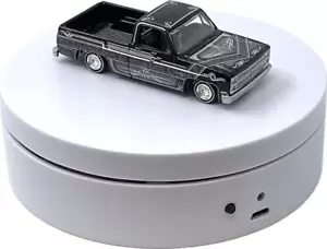 Mini Turntable Rotating Display Stand 4.75" w/ White Base 1/64 Scale Model Cars - Picture 1 of 4