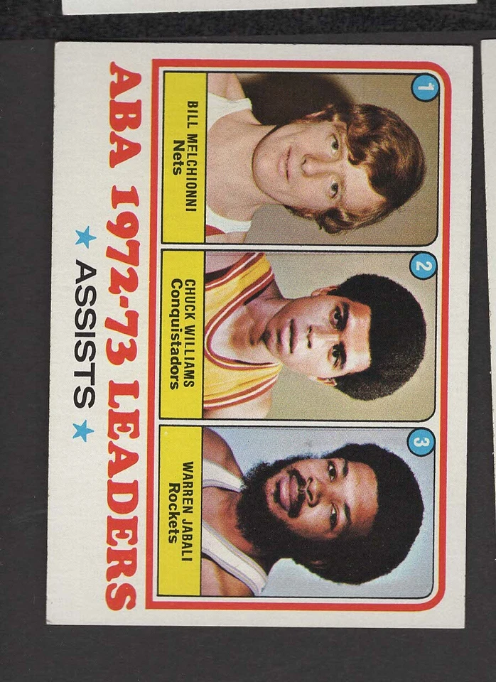 1973-74 TOPPS BSKB #239 MELCHIONNI/WILLIAMS/JABAU LL EX/MT - Image 1 of 1